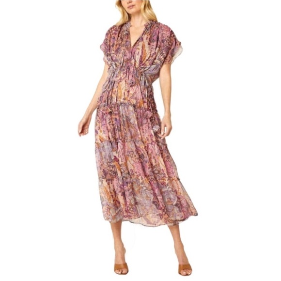 NWT Misa Los Angeles Ilya boho paisley Tapestry Printed Long Midi Dress sz Med - Picture 2 of 14